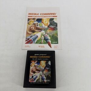 Atari 2600 Missile Command Video Game Cartridge With Manual, 1981